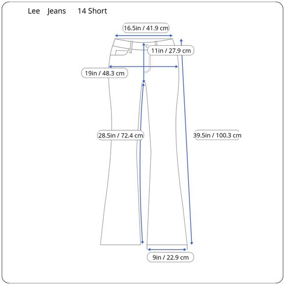 Lee Platinum Label Womens Jeans Size 14 Short Baby Boot Slimming Comfort Classic - Picture 11 of 11